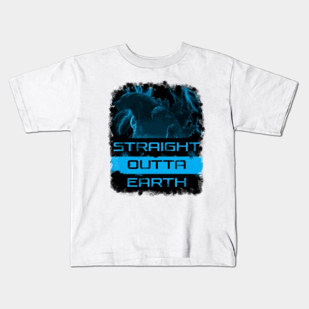 Straight Outta Earth Kids T-Shirt by TeeeeeeTime